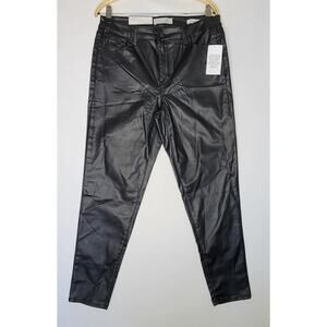 🆕️ SOCIAL STANDARD By SANCTUARY Mid-Rise Ankle Skinny Coated Pants Black sz 10